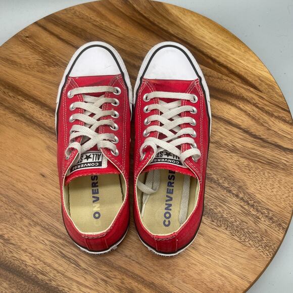 Converse All Star Chuck Low Taylor Shoes Womens Size 7 Red Skate Comfort Walking - Picture 5 of 8